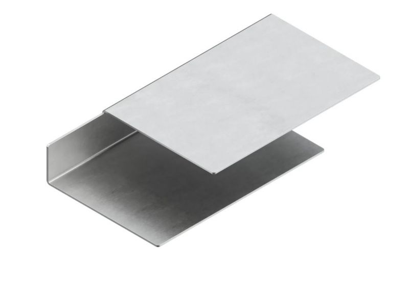 New Tendency Float Shelf Wandregal aus gebürstetem Aluminium, moderne Wanddekoration für Wohnzimmer und Büro.